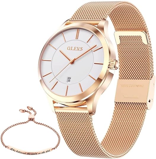 ONE:  Luxury Elegant Watch and Bracelet Set for Women:  Rhinestone with Bangles Starry Sky