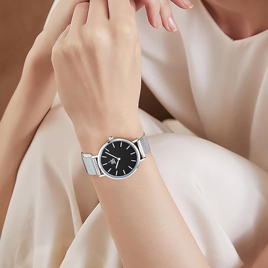 ONE:  Ultra Thin Minimalist Women Watches Simple Two Hands Ladies Dress Watch Leather Strap