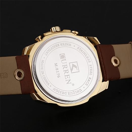 ONE:  Men's Watch Luxury Fashion Leather Strap Outdoor Casual Sport Wristwatch with Big Dial