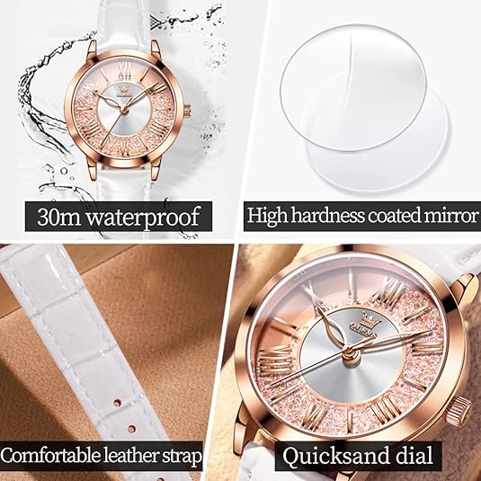 ONE:  Luxury Elegant Watch and Bracelet Set for Women:  Rhinestone with Bangles Starry Sky