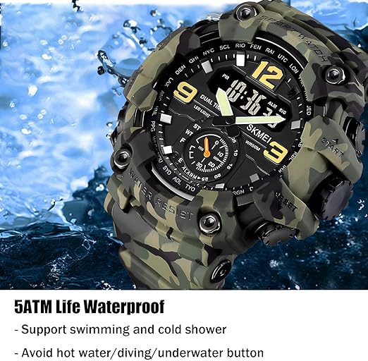 ONE: Men's Watches Multi Function Military S-Shock Sports Watch LED Digital Waterproof
