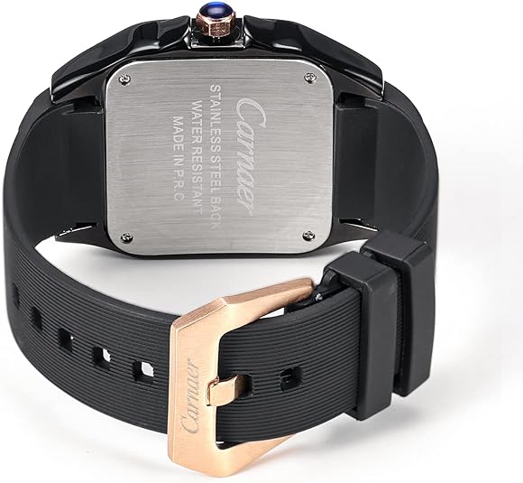 ONE: Luxury Wrist Watch Minimalist Men Square Dial Business Style Leather Strap Quartz Analog