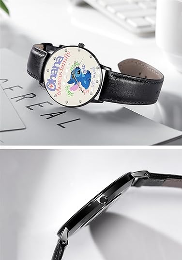 ONE: Wrist Watch for Men and Women Color: Cute Stitch Quote