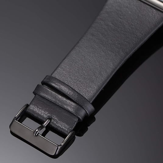 ONE: Luxury Wrist Watch Minimalist Men Square Dial Business Style Leather Strap Quartz Analog