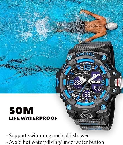 ONE: Men's Watches Multi Function Military S-Shock Sports Watch LED Digital Waterproof