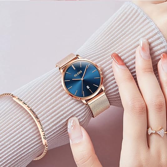 ONE:  Luxury Elegant Watch and Bracelet Set for Women:  Rhinestone with Bangles Starry Sky
