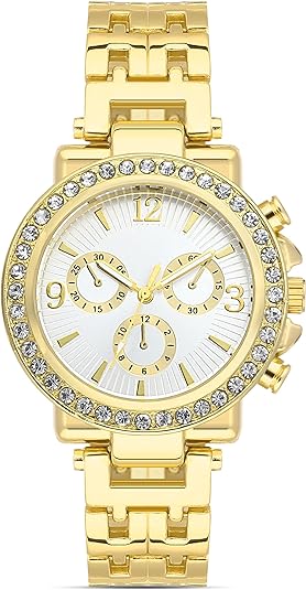 ONE:  Luxury Elegant Watch and Bracelet Set for Women:  Rhinestone with Bangles Starry Sky