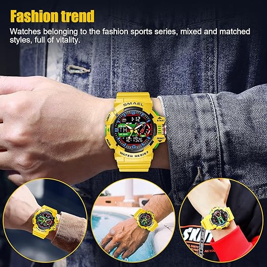 ONE: Men's Watches Multi Function Military S-Shock Sports Watch LED Digital Waterproof