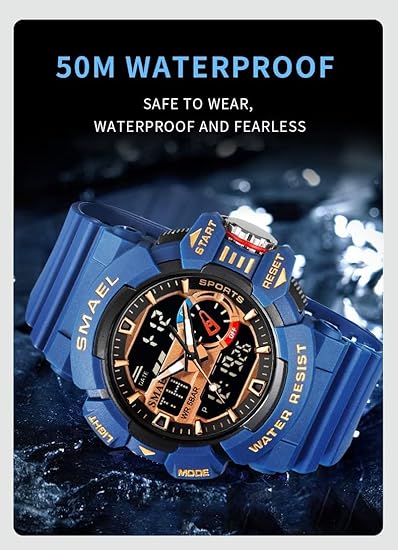 ONE: Men's Watches Multi Function Military S-Shock Sports Watch LED Digital Waterproof