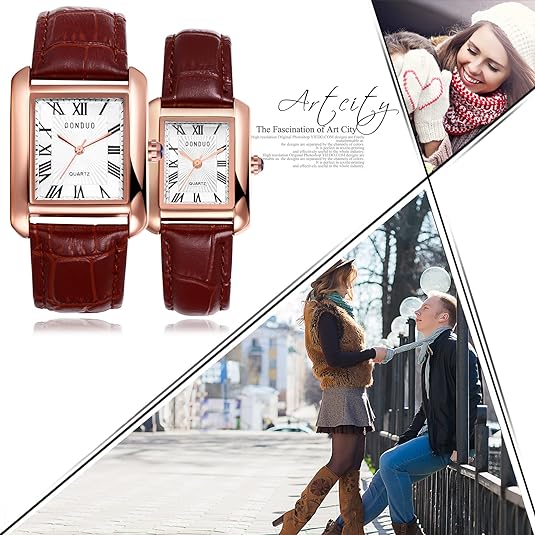 0NE: Luxury Wrist Watch Minimalist Men Square Dial Business Style Leather Strap Quartz Analog