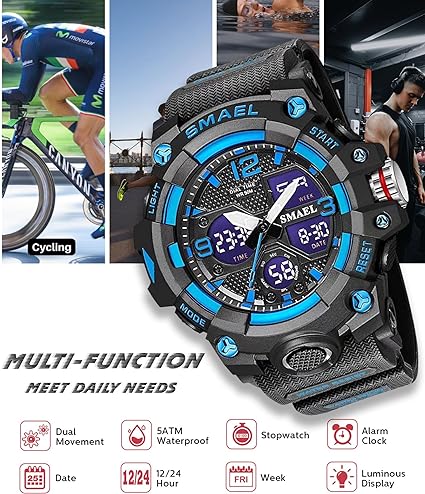 ONE: Men's Watches Multi Function Military S-Shock Sports Watch LED Digital Waterproof