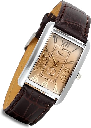 0NE: Luxury Wrist Watch Minimalist Men Square Dial Business Style Leather Strap Quartz Analog