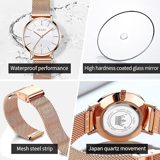 ONE:  Luxury Elegant Watch and Bracelet Set for Women:  Rhinestone with Bangles Starry Sky