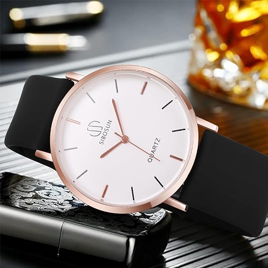 ONE: Luxury Wrist Watch Minimalist Men Square Dial Business Style Leather Strap Quartz Analog