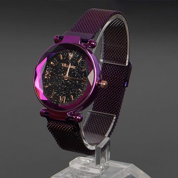ONE:  Luxury Elegant Watch and Bracelet Set for Women:  Rhinestone with Bangles Starry Sky