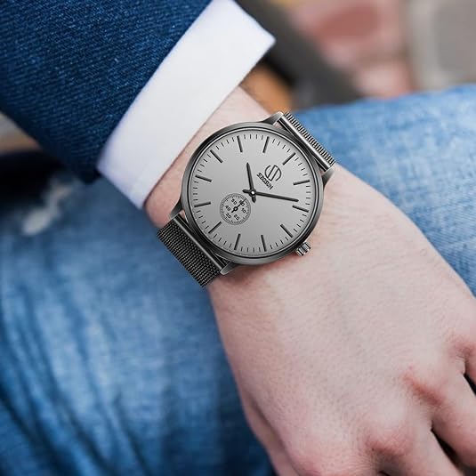 ONE: Luxury Wrist Watch Minimalist Men Square Dial Business Style Leather Strap Quartz Analog