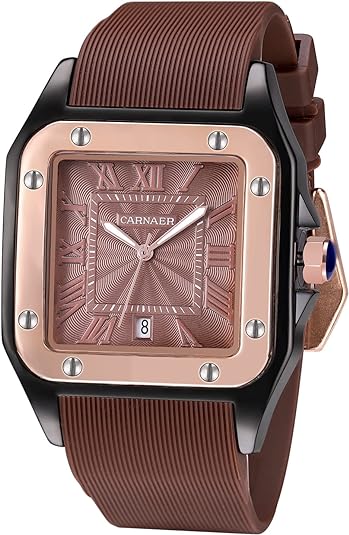 ONE: Luxury Wrist Watch Minimalist Men Square Dial Business Style Leather Strap Quartz Analog