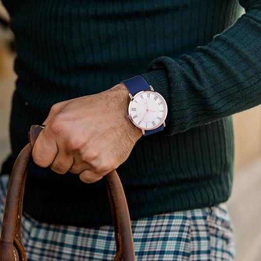 ONE: Luxury Wrist Watch Minimalist Men Square Dial Business Style Leather Strap Quartz Analog