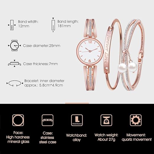 ONE:  Luxury  Bracelet Watch for Women Rhinestone