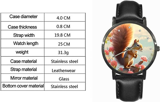 ONE:  Wrist Watches for Men and Women Color: Squirrel