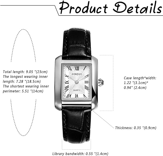 0NE: Luxury Wrist Watch Minimalist Men Square Dial Business Style Leather Strap Quartz Analog