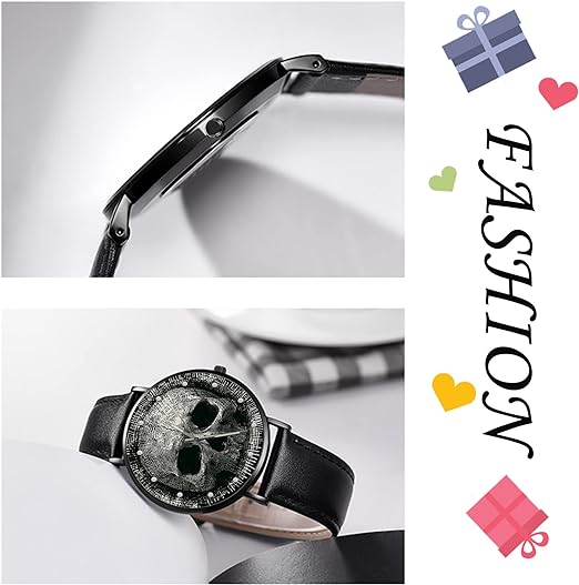 ONE:  Wrist Watches for Men and Women Color: Skull