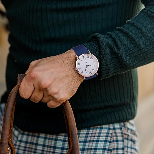 ONE: Luxury Wrist Watch Minimalist Men Square Dial Business Style Leather Strap Quartz Analog