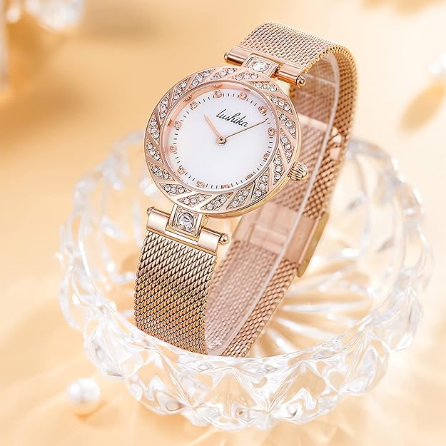 ONE:  Luxury Elegant Watch and Bracelet Set for Women:  Rhinestone with Bangles Starry Sky
