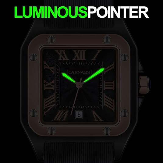 ONE: Luxury Wrist Watch Minimalist Men Square Dial Business Style Leather Strap Quartz Analog