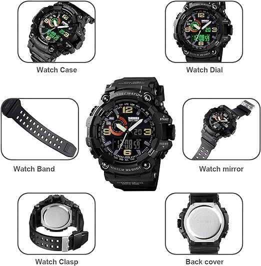 ONE: Men's Watches Multi Function Military S-Shock Sports Watch LED Digital Waterproof