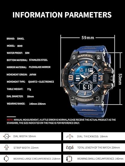 ONE: Men's Watches Multi Function Military S-Shock Sports Watch LED Digital Waterproof