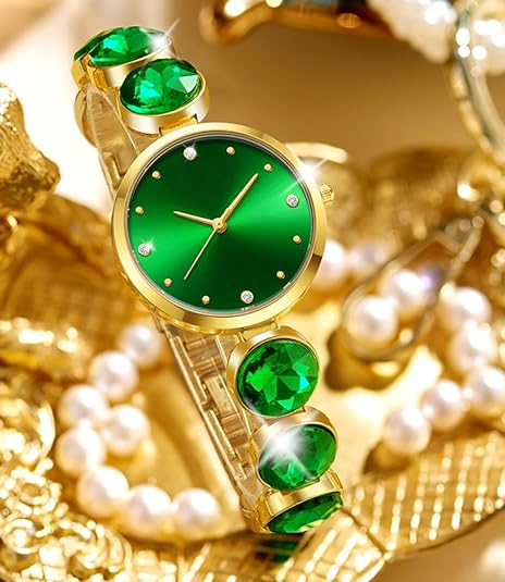 ONE: Luxury Elegant Wrist Watch for Women Analog Quartz Rhinestone  Bangle Bracelet Jewelry