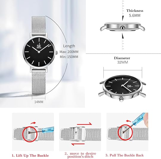 ONE:  Ultra Thin Minimalist Women Watches Simple Two Hands Ladies Dress Watch Leather Strap
