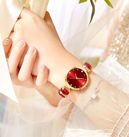 ONE: Luxury Elegant Wrist Watch for Women Analog Quartz Rhinestone  Bangle Bracelet Jewelry