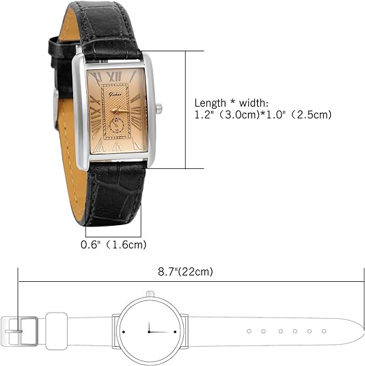 0NE: Luxury Wrist Watch Minimalist Men Square Dial Business Style Leather Strap Quartz Analog
