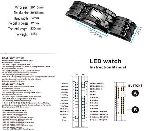 ONE: Unique Watch: Fashion Binary Matrix Watch