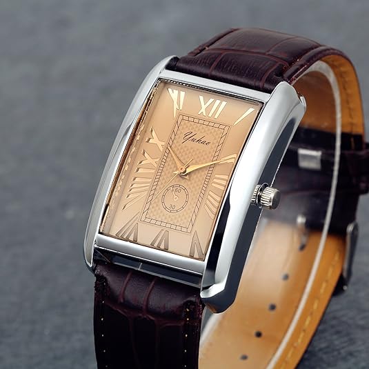 0NE: Luxury Wrist Watch Minimalist Men Square Dial Business Style Leather Strap Quartz Analog