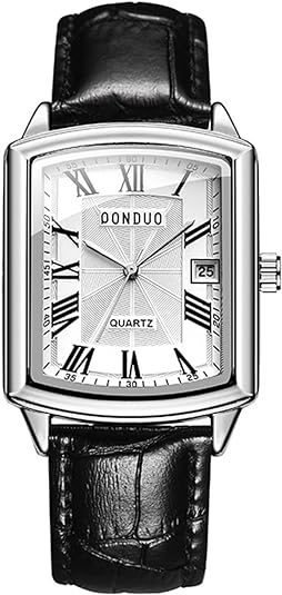 0NE: Luxury Wrist Watch Minimalist Men Square Dial Business Style Leather Strap Quartz Analog