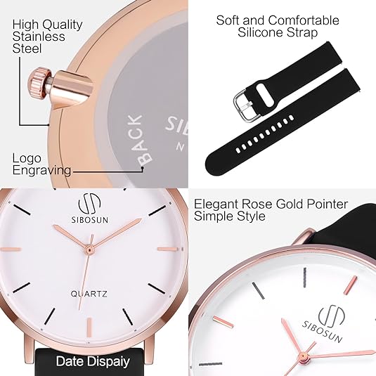 ONE: Luxury Wrist Watch Minimalist Men Square Dial Business Style Leather Strap Quartz Analog