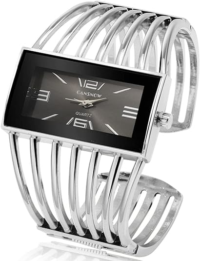 ONE:  Luxury Cuff Bracelet Watch for Women  Rectangular Dial Analog Quartz Wrist Watch