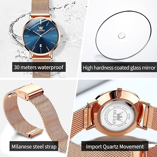 ONE:  Luxury Elegant Watch and Bracelet Set for Women:  Rhinestone with Bangles Starry Sky