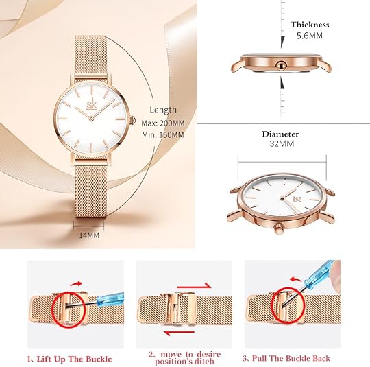 ONE:  Ultra Thin Minimalist Women Watches Simple Two Hands Ladies Dress Watch Leather Strap
