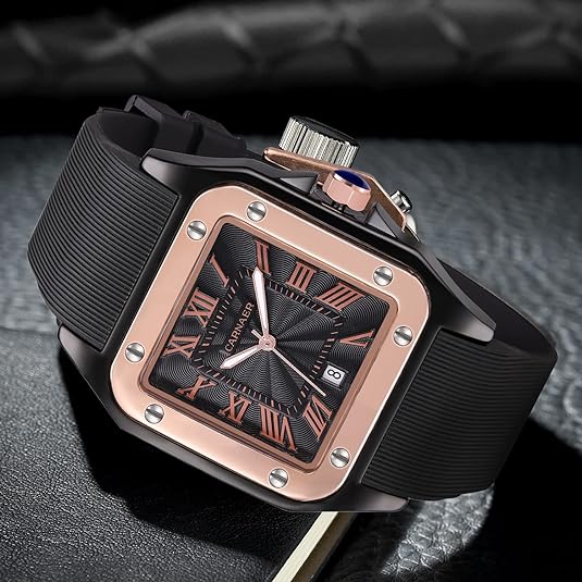 ONE: Luxury Wrist Watch Minimalist Men Square Dial Business Style Leather Strap Quartz Analog