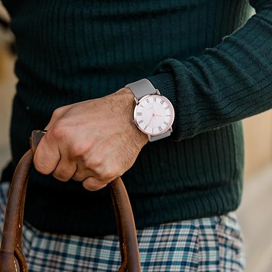 ONE: Luxury Wrist Watch Minimalist Men Square Dial Business Style Leather Strap Quartz Analog