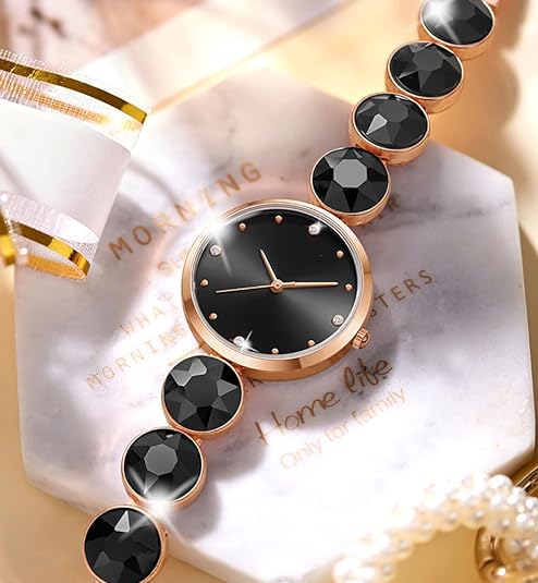 ONE: Luxury Elegant Wrist Watch for Women Analog Quartz Rhinestone  Bangle Bracelet Jewelry