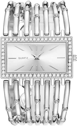 ONE:  Luxury Cuff Bracelet Watch for Women  Rectangular Dial Analog Quartz Wrist Watch