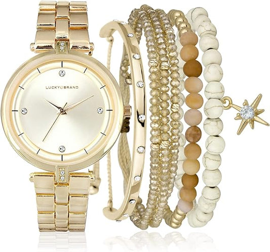 ONE:  Luxury Elegant Watch and Bracelet Set for Women:  Rhinestone with Bangles Starry Sky