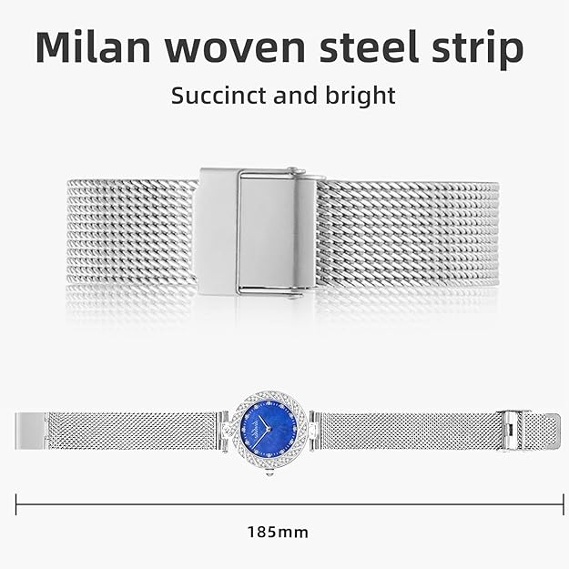 ONE:  Luxury Elegant Watch and Bracelet Set for Women:  Rhinestone with Bangles Starry Sky