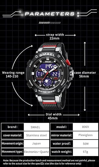 ONE: Men's Watches Multi Function Military S-Shock Sports Watch LED Digital Waterproof