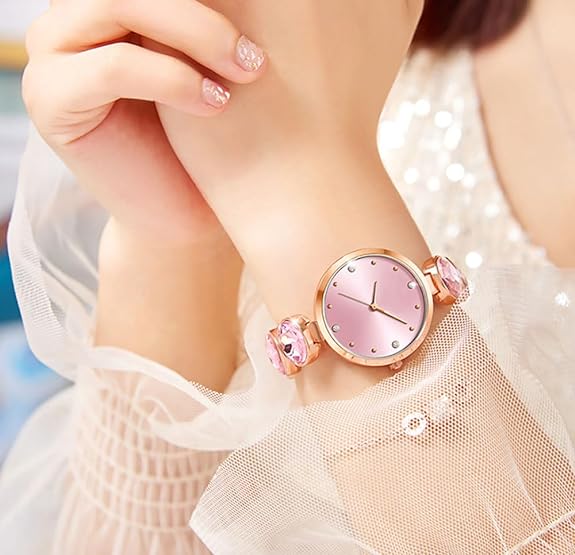 ONE: Luxury Elegant Wrist Watch for Women Analog Quartz Rhinestone  Bangle Bracelet Jewelry